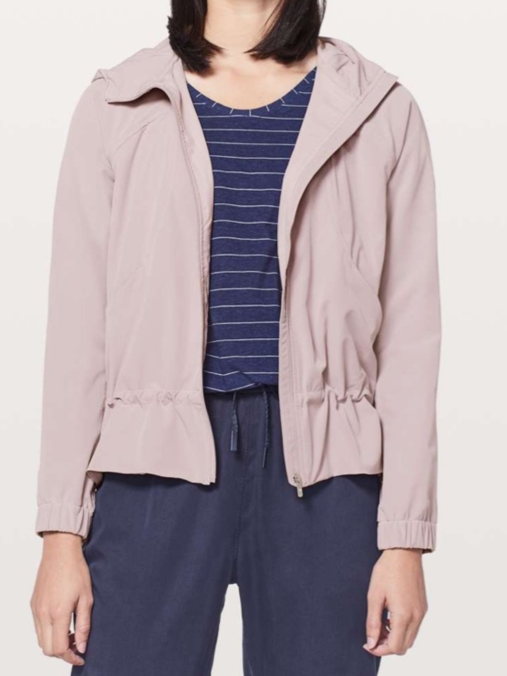 lululemon Womens Pack It Up Jacket Pink Sz 6 Windbreaker Hood Peplem Packable